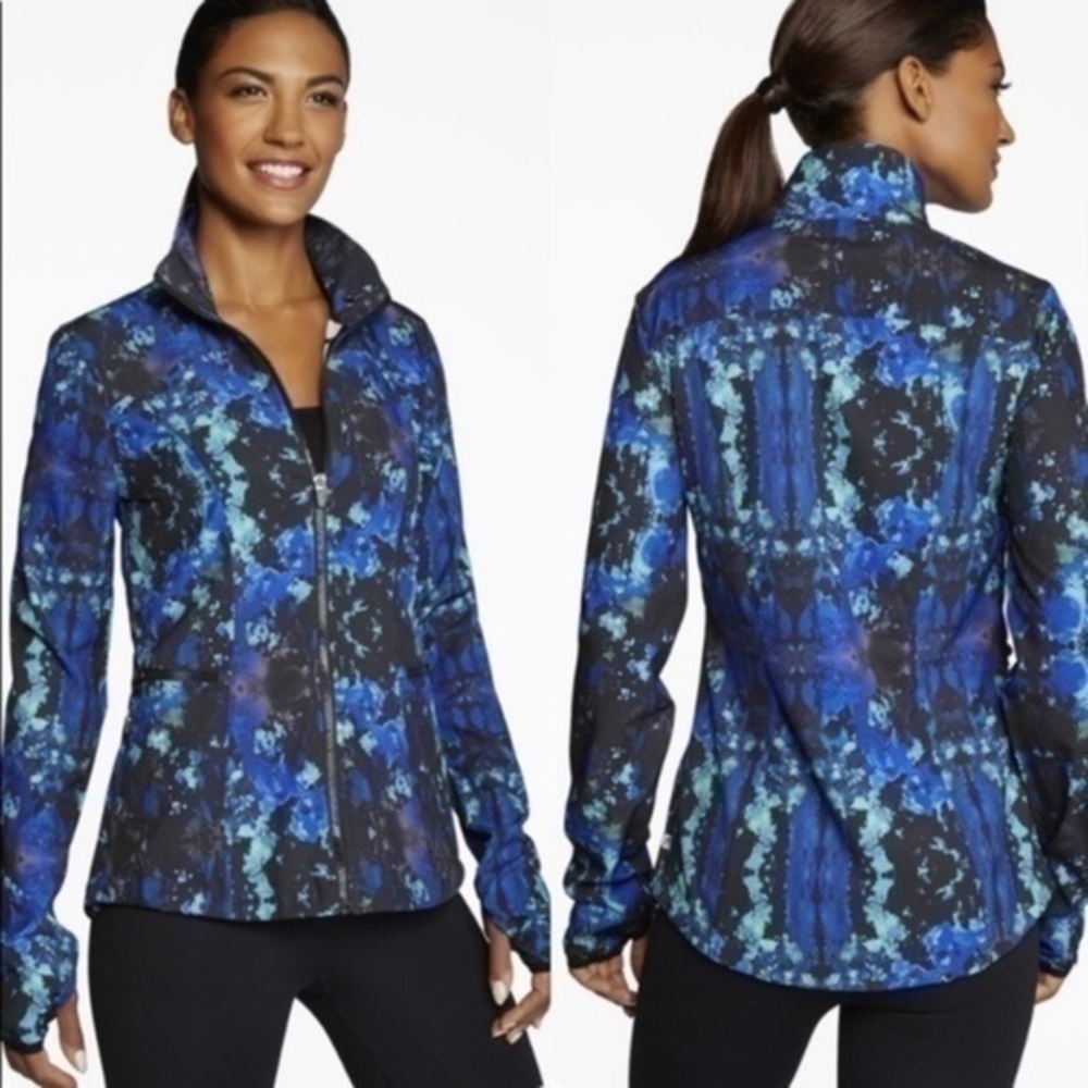 Fabletics Ninety Six Blue Lava windbreaker jacket